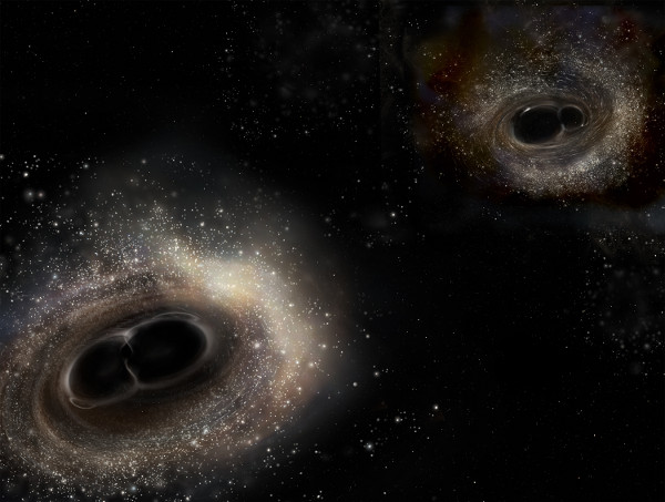 Comparativa de las colisiones de agujeros negros detectadas por LIGO - Imagen LIGO:A Simonnet