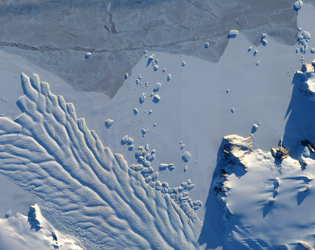 NASA - Glaciar Matusevich, en la Antártida